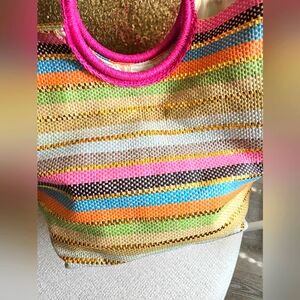Colorful Striped Women's Bag